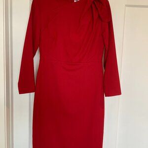 The Fold Melrose Dress in Garnet Red